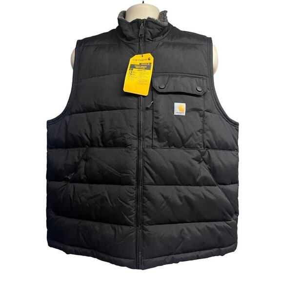 Carhartt Montana Loose Fit Mens Insulated Rain Defender Vest Jacket Large Pocket - Picture 1 of 10